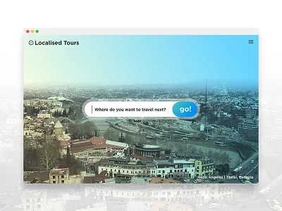 Daily UI 003 - Landing Page daily ui dailyui go landing page localised tour travel ui