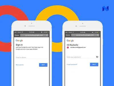 Android Nougat - Identity&Sign-In android chrome google identity interface layout logo material design mobile nougat ui uxui