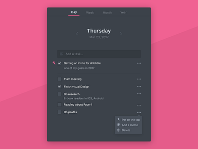 Hello, Dribbble! app calendar check date debut field input list mac schedule ui ux