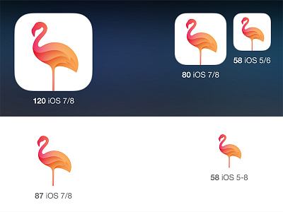 Icon Project animal bird flamingo icon logo yp © yoga perdana