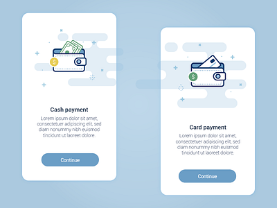 Wallet Onboarding cash credit card money onboarding payment screen wallet