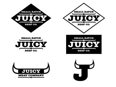 Juicy Beef Co. Options logo texas type vintage