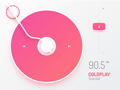 UI mockup for internet radio animation app appdesigner design dribbble interaction interface ui userinterface ux uxui