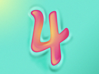 36 Days of Type 2017 | 4 36days 4 36daysoftype illustration illustrator number photoshop typography vector