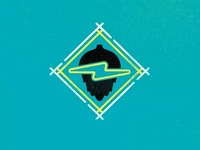 Camp Pinecone badge design logo mark mcwhorter nature pinecone seth tree