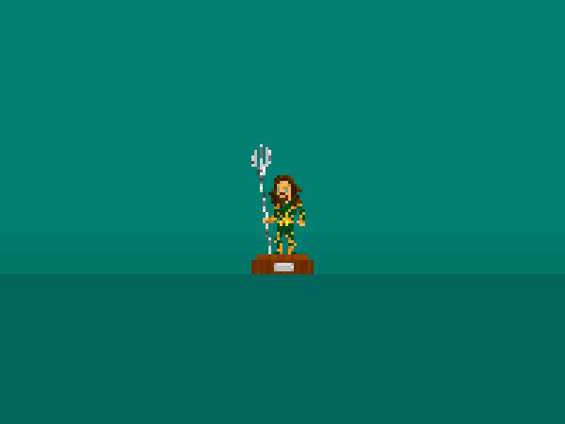 [Aquaman - Sushi fan] comic dc justice league movies pixel pixelar