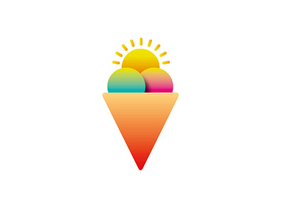 Sunny Ice Cream cone good mood happy ice cream summer sun sunrise sunset
