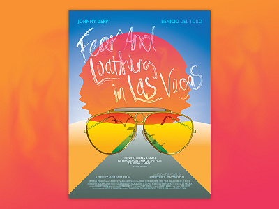 Fear and Loathing in Las Vegas Movie Poster 90s and bright colorful fear in las loathing movie poster redesign vegas