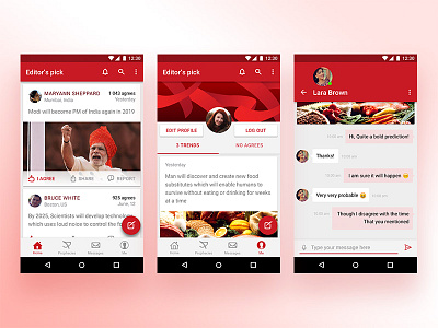 Profcee inner screens for Android android app mobile ui ux