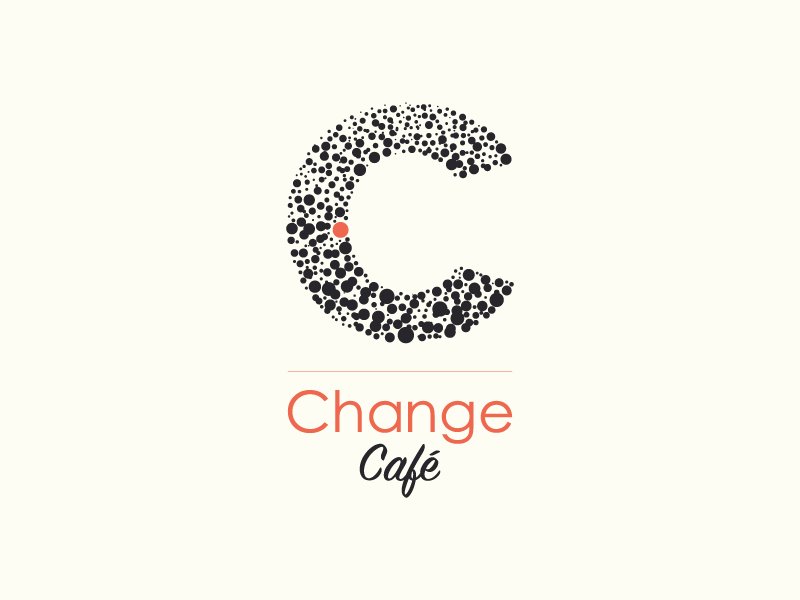 Change Café adobe change café coffee illustrator letter logo