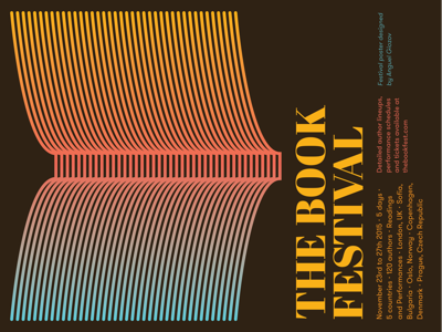 Book Festival Poster book gradient illustration poster typography