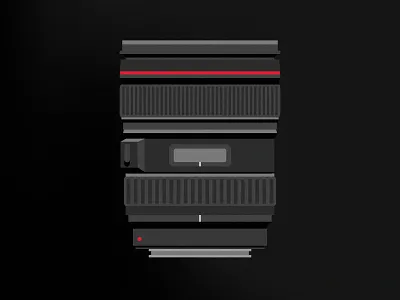 24-105 camera canon flat illustration illustrator lens vector