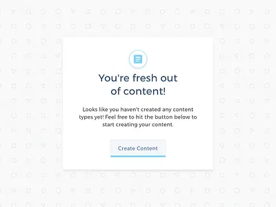 Empty State application cms content design ex pattern product shapes ui