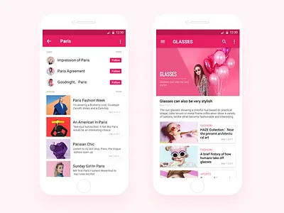 App Design app comment dynamic effect fashion reading text ui ux