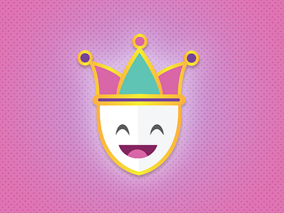 Mardi Gras Joker Icon fat tuesday gold icon illustration joker mardi gras pink