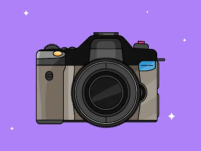 Camera - Day 24/31-Daily Illustration Challenge button camera challenge daily geometric icon illustration photo photography selfie snap vector