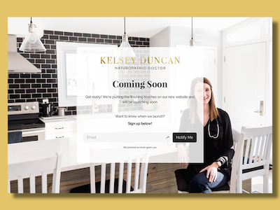 Kelsey Duncan | Coming Soon Page branding ui design web design