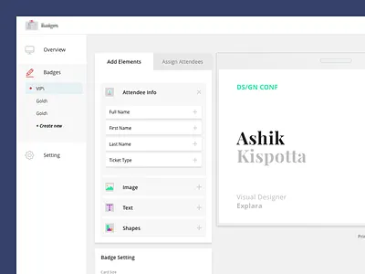 Badge Editor - WIP badge design editor exploration initial online web