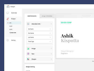 Badge Editor - WIP badge design editor exploration initial online web