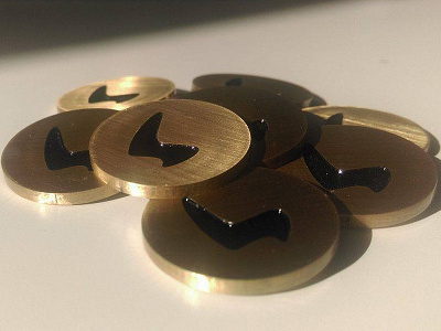 Coins brass coins engraving