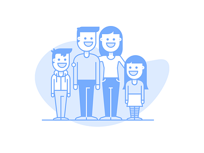 Family character family illustration vector