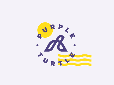 purple turtle agency concept logo purple travel turtle