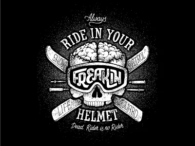 Life Saving Advice helmet poster safety skull