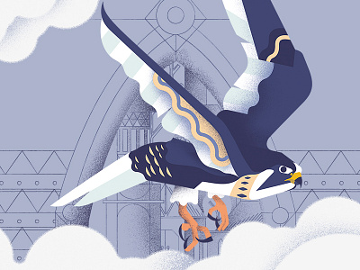 Peregrine Falcon castle falcon falconry illustration medieval peregrine falcon