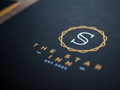 The Star Inn brand identity logo minimal s star yellow