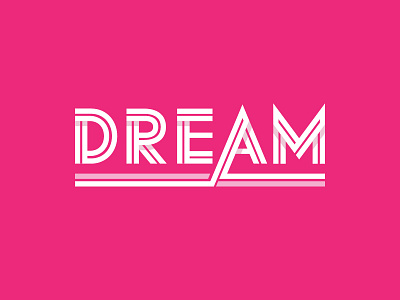 Dream custom type letters retro type typography