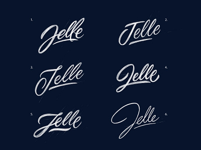 Logo concepts 'Jelle' branding brush calligraphy concept handlettering instagram lettering logo paint print type typography