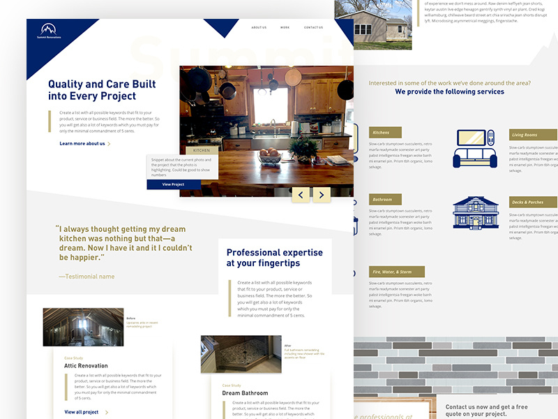 Example of Homepage Design Refresh