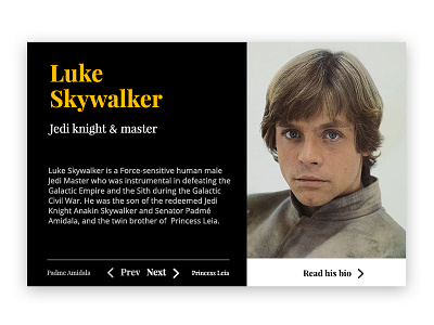 Member card UI - version 2 card luke member profile skywalker star team team member ui ui card wars