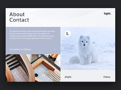 Light. concept light magazine minimal site social ui ux web design