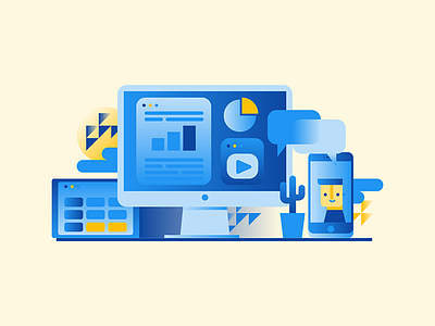 eLearning illustration chart doodle elearning flat freelance google graphic illustration learning material nice video