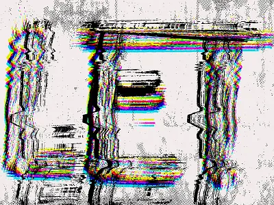 Scanner glitch analog cmyk custom type glitch lettering scanner screen type