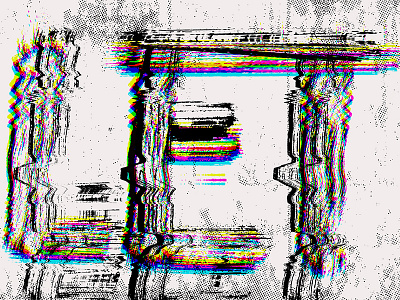 Scanner glitch analog cmyk custom type glitch lettering scanner screen type
