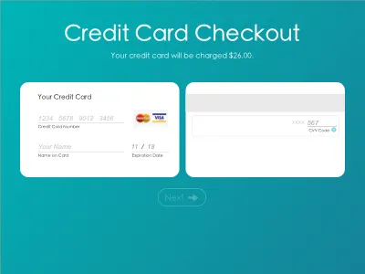 DailyUI Challenge - Day 2 - Credit Card Checkout dailyui uidesign
