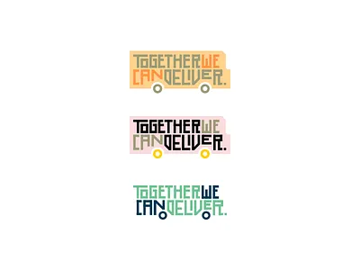 Together We Can Deliver delivery illustration meals on wheels truck type van