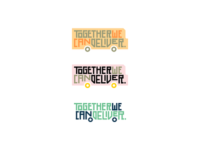 Together We Can Deliver delivery illustration meals on wheels truck type van