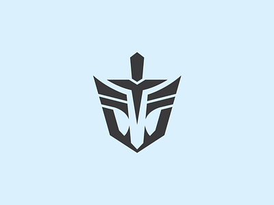 Mechanized AOA Logo branding logo shield sword