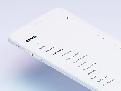 Minimal Mobile Menu cesis psd cesis theme menu minimal mobile mobile menu sketch app