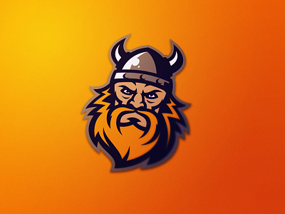 Wikingo head logo sport team viking