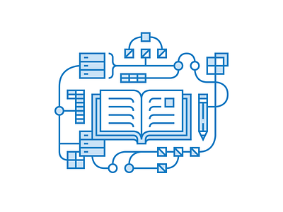 Notebook Data Illustration data databases geometric grid minimal notebook pencil query relationships sql