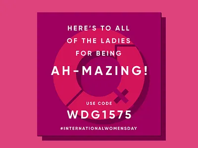 International Women's Day Coupon design discount ecommerce eyewear frame glasses graphic online optical radesigner