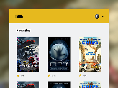 Favorites website dailyui day44 favorites illustration imdb movies sketch website