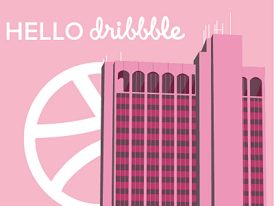 Hello Dribble amarillo debut first shot hello dribble illustration texas vector