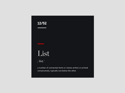 Weekly Mixtape - 12 List clean cover design minimal mixtape music simple typography weekly