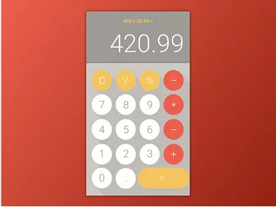 Calculator - Daily UI #004 004 dailyui