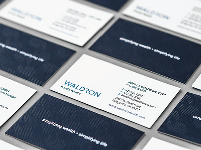 Waldron Blind Emboss brand business cards collateral dc design agency grafik graphic design identity logo print waldron